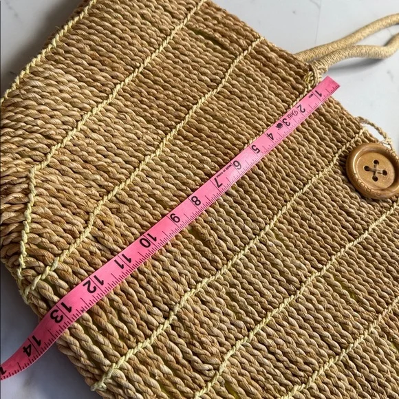 ROXY Straw Tote Bag Beachy Resortwear Retro Surf Travel - Picture 5 of 9